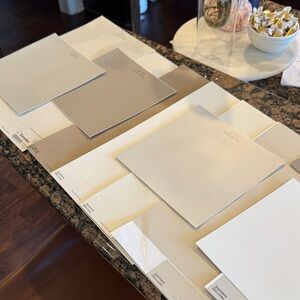 A bunch of Samplize peel and stick paint samples